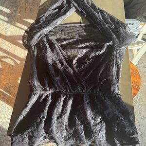 Express Elegant Black Lace Top